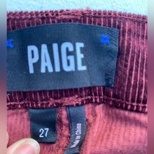 Paige Burgundy corduroy pants